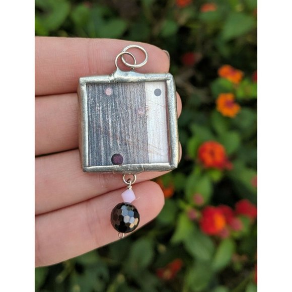 Handmade Soldered Glass Poodle Dog Charm Pendant - Picture 7 of 7